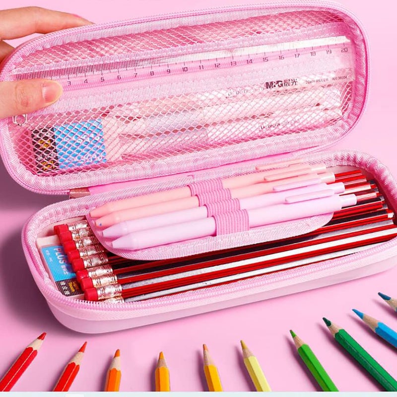 FEWOFJ 3D Pencil Case for Kids Girls, Waterproof Pencil Box with Compartments Cute Pen Pouch (Pink) - Image 4